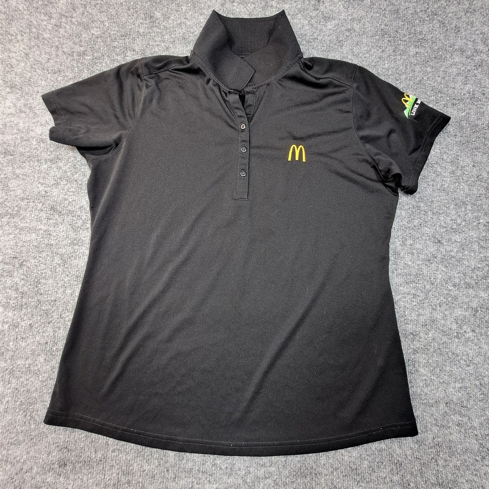 CornerStone McDonalds Employee Polo Shirt Womens L Link Mgmt Uniform NC Mts